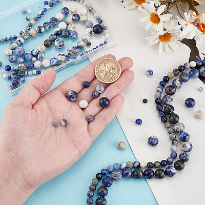 4 Strands 4 Styles Natural Sodalite Beads Strand G-OC0005-08-1