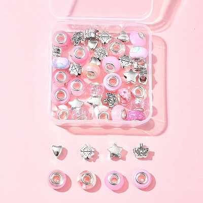 DIY Tibetan Style Alloy & Resin European Beads Making Finding Kits DIY-FS0006-78C-1