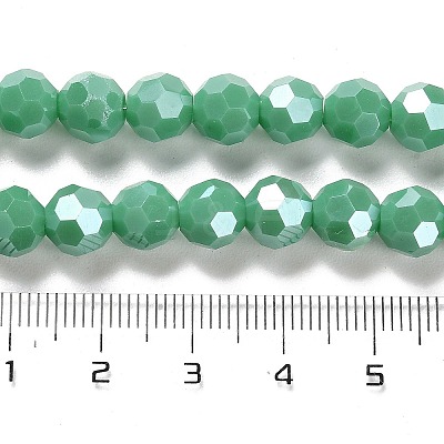 Electroplate Opaque Glass Beads Strands EGLA-A035-P8mm-A13-1