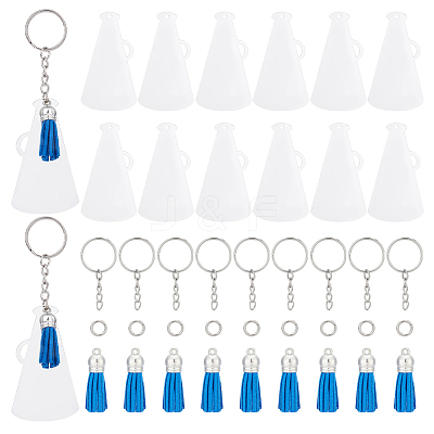 DIY Blank Loudspeaker Charm Keychain Making Kit DIY-WH0386-75-1