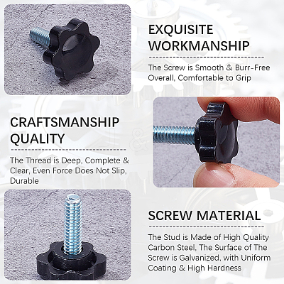 PP Plastic & Brass Plum Blossom Handle Nut DIY-SP0007-11C-1