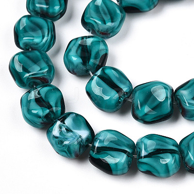 Handmade Milleflori Glass Beads Strands X-LAMP-M018-01A-10-1