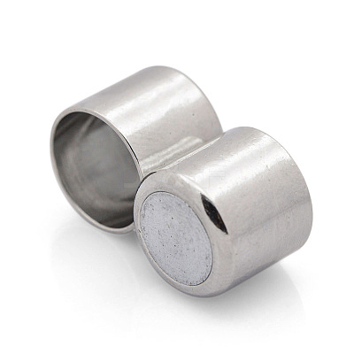 Column Brass Magnetic Clasps with Glue-in Ends KK-D351-1