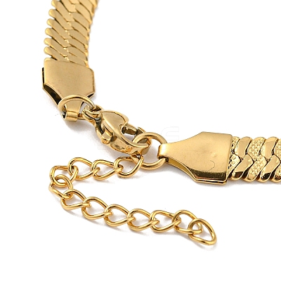 Ion Plating(IP) 304 Stainless Steel Herringbone Chain Bracelet BJEW-D028-02D-01G-1