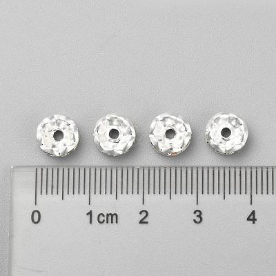 Iron Rhinestone Spacer Beads X-RB-A008-8MM-S-1