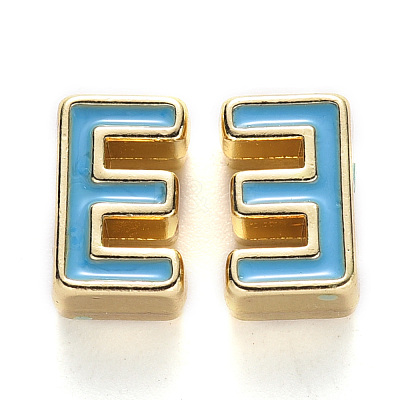 Rack Plating Alloy Enamel Beads ENAM-S122-033E-NR-1