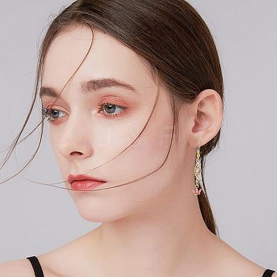 16Pcs 8 Colors Brass Cubic Zirconia Charms FIND-FH0003-78-1