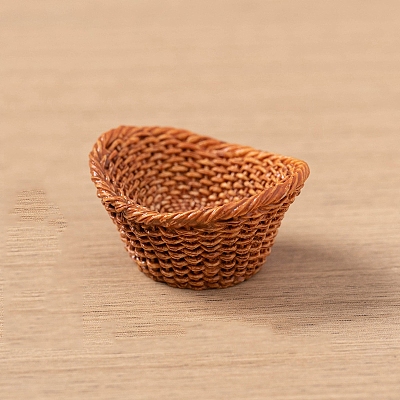 Resin Bamboo Rattan Miniature Basket Ornaments PW-WG81F97-13-1