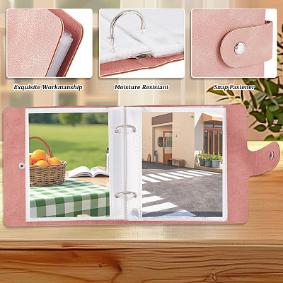 5 Inch PU Leather Cover Garden Seed Storage Organizer 2-Ring Binder Album AJEW-SP0004-72A-1