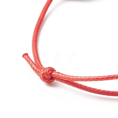 Wood Round Braided Bead Bracelet BJEW-JB09927-1