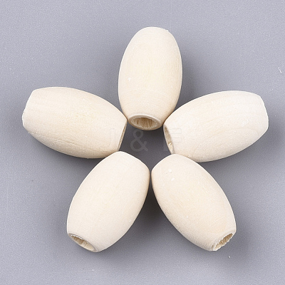 Unfinished Natural Wooden Beads WOOD-S053-02-1