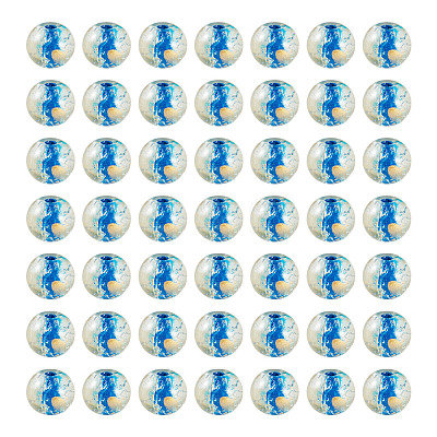 100Pcs Crackle Transparent Glass Beads GLAA-TADJ0001-12E-1