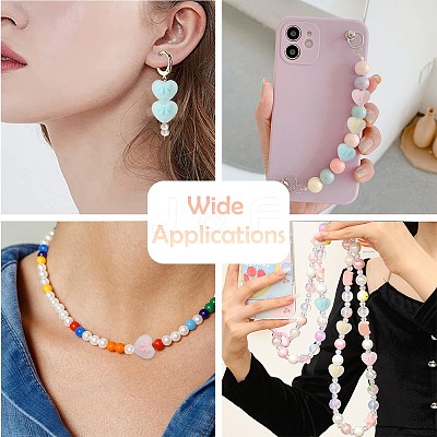 45Pcs 3 Colors Rubberized Style Opaque Acrylic Beads OACR-CJ0002-56-1