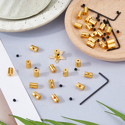 Alloy and Brass Pin Keepers Locking Clasps TOOL-WH0059-082A-G-1