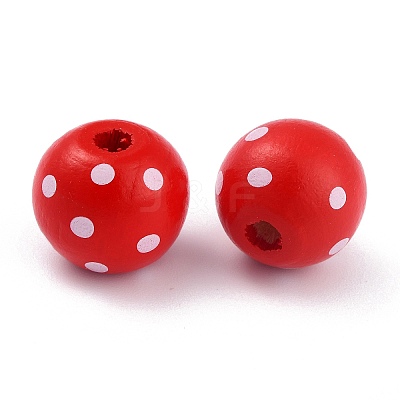 Dyed Natural Wooden Beads LS-WOOD-O005-01G-1