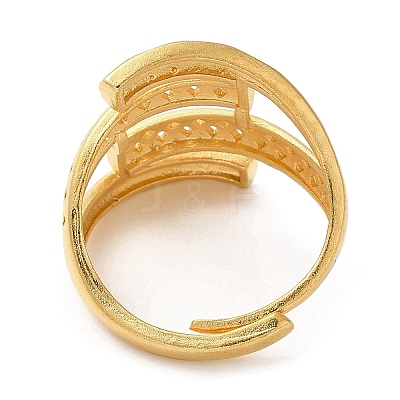 Light Gold Brass Adjustable Rings for Women RJEW-A022-01A-1