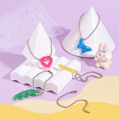 Heart Star DIY Silicone Pendant Molds DIY-TA0010-95-1