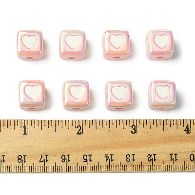10Pcs Opaque Acrylic Enamel Beads ACRC-FS0001-02F-1