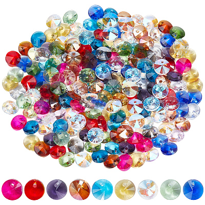 200Pcs Glass Charms RGLA-SP0001-03C-1