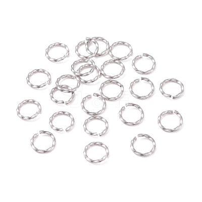 Tarnish Resistant 304 Stainless Steel Open Jump Rings STAS-F191-12P-C-1