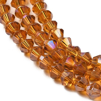 Transparent Electroplate Glass Beads Strands GLAA-F029-3mm-A28-1