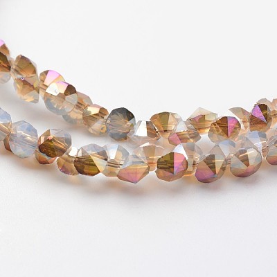 Electroplate Glass Bead Strands EGLA-J138-A-HP04-1
