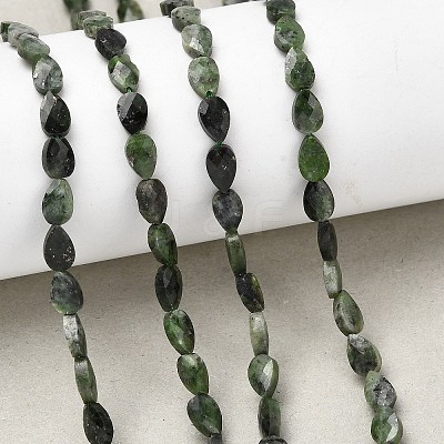 Natural Green Diopside Beads Strands G-B159-A17-1