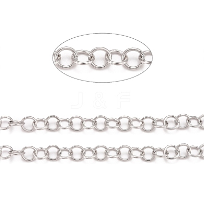 Tarnish Resistant 304 Stainless Steel Rolo Chains CHS-F011-08E-P-1