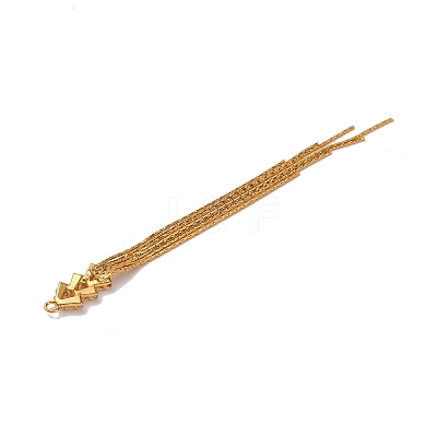Brass Micro Pave Clear Cubic Zirconia Big Pendants KK-G510-01G-1