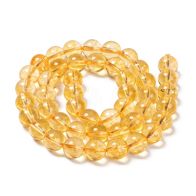 Natural Citrine Beads Strands G-E326-8mm-01-1