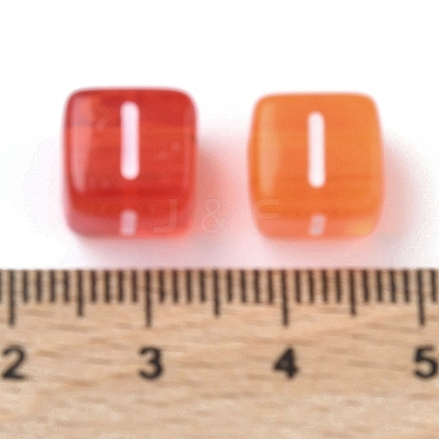 Spray Painted Transparent Acrylic Beads MACR-K365-07I-1