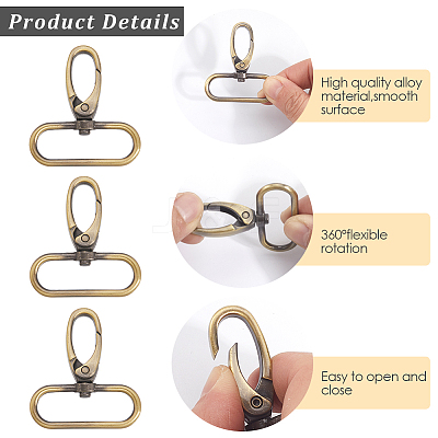15Pcs Alloy Swivel Clasps FIND-GF0008-19AB-1