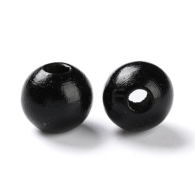 Printed Wood Beads WOOD-Z002-16B-1