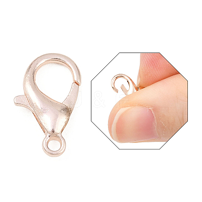 Zinc Alloy Lobster Claw Clasps X-E102-RG-1