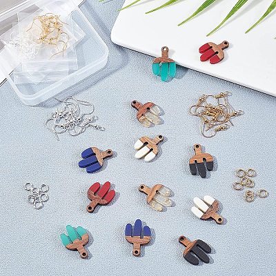 DIY Dangle Cactus Earring Making Kits DIY-OC0005-99-1