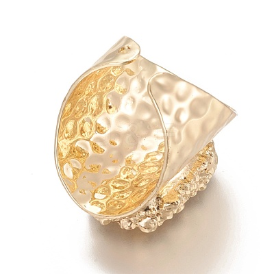 Natural Druzy Agate Cuff Rings RJEW-E159-02G-1