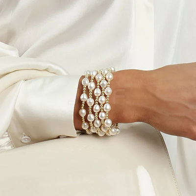 Baroque Style Pearl Multi-strands Bracelets for Women LS-FF8225-1