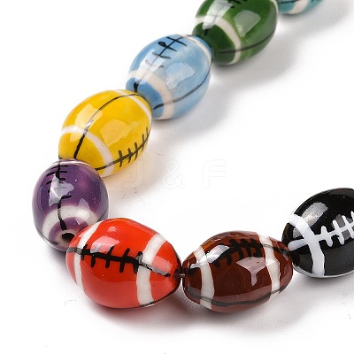 Handmade Porcelain Beads Strands PORC-E019-03P-1