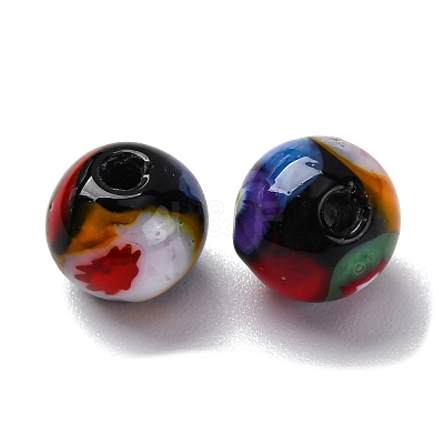 Handmade Millefiori Lampwork Beads LAMP-R003-02A-07-1