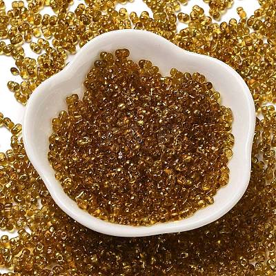 Spray Painted Glass Seed Beads SEED-F005-03A-04-1