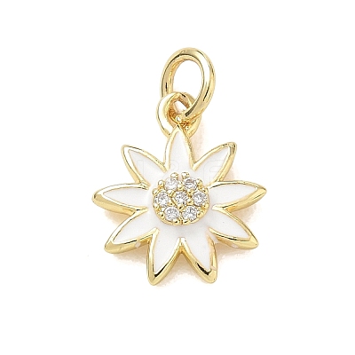 Brass Micro Pave Clear Cubic Zirconia Charms CU-CBADD0C-08G-01-1