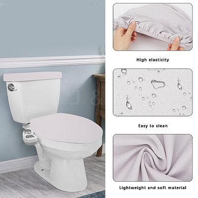 2Pcs 2 Colors Polyester Toilet Lid Dust Cover AJEW-CN0003-20B-1