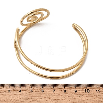 304 Stainless Steel Cuff Bangles for Women BJEW-Z150-02G-02-1