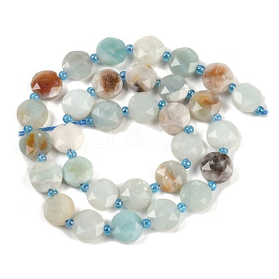 Natural Flower Amazonite Beads Strands G-C116-A38-01-1