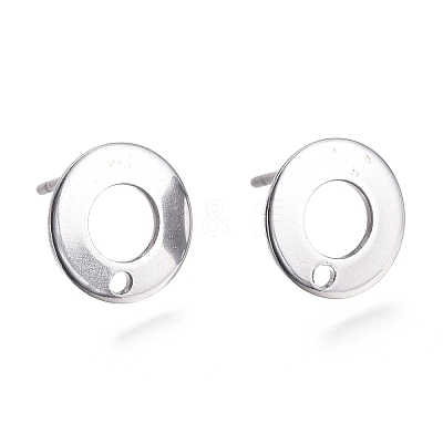 Non-Tarnish 201 Stainless Steel Stud Earring Findings X-STAS-K212-04P-1