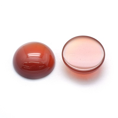 Natural Carnelian Cabochons G-P393-R18-14mm-1