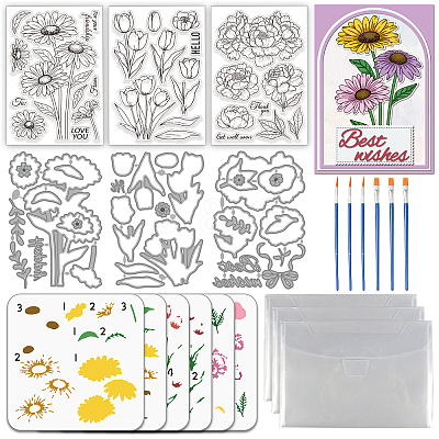 Flower Theme DIY Scrapbooking Tools DIY-TN0001-03-1