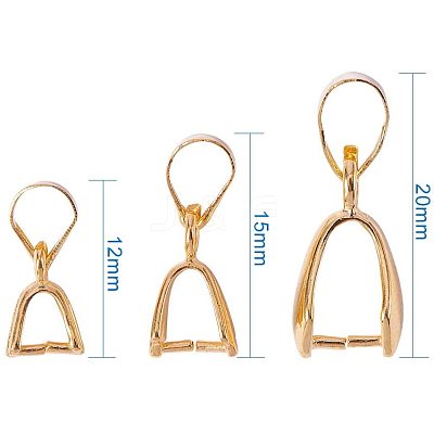 Brass Ice Pick Pinch Bails KK-PH0034-03-1