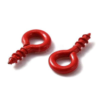 Stoving Varnish 100Pcs Iron Screw Eye Pin Peg Bails FIND-WH0036-29D-1