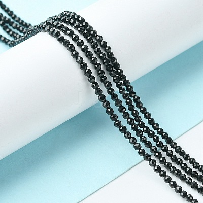 Natural Black Tourmaline Beads Strands X-G-F748-Y01-01-1